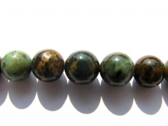 3strands 4 6 8mm genuine green opal gemstone beads  round ball green brown opal necklace loose beads