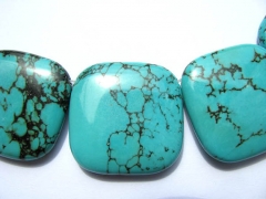 larger high quality turquoise beads squre tibetant jewelry bead focal 30mm full strands 16inch