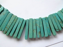 15%off--20-45mm full strand turquoise semi precious teeth spikes freeform jewelry beads