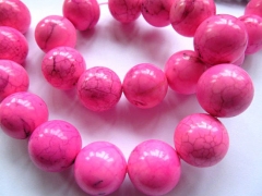 high quality turquoise semi precious round ball baby pink red mixed jewelry beads 18mm full starnd