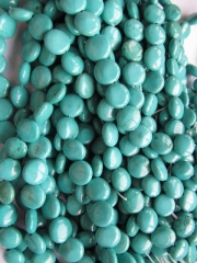free ship--5strands 6-12mm turquoise roundel coin disc green turquoise beads