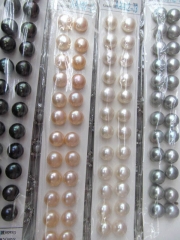 5-14mm 24pcs High quality genuine pearl round coin round freshwater white pink champange black mixed
