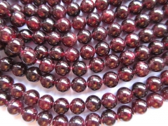 A grade genuine garnet rhodolite semi precious 2strands 8mm round ball crimson red loose beads DIY