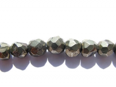 wholeasle bulk 2 3 4 6 8 10 12mm 10strands genuine pyrite beads teeny iron gold round ball & faceted