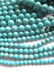 wholesale 2-22mm turquoise semi precious round ball green blue yellow jewelry beads full strand