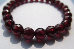 free ship--high quality 6-10mm 8inch genuine garnet rhodolite beads round ball rose red jewelry bead