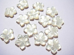 50pcs 8 10 12mm high quality MOP shell mother of pearl florial flowers petal white cabochons beads -
