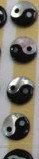 10pcs 10mm genuine MOP shell gergous handmade YinYang round disc white black charm