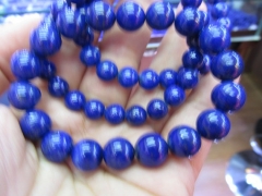 AA+ grade 6 8 10 12 14 16mm 8inch Genuine lapis lazulie Bracelet Round Blue lapis jewelry beads