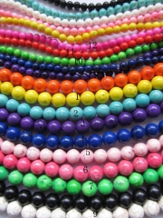10mm full strand turquoise beads round ball green pink hot red blue oranger black mixed jewelry bead