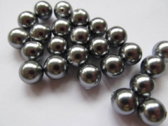 8-12mm 24pcs handmade genuine pearl round ball freshwater deep grey rainbow jewelry beads --half dri