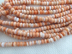 unique 2strands 5x8mm genuine MOP shell gergous rondelle abacuse beads