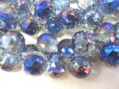 larger 20mm 30mm Crystal like DIY beads drop cube Faceted AB mystic rainbow purple grey blue loose b
