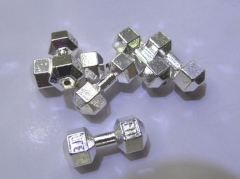 50pcs 22mm 18K Solid Gold Live Lift Dumbbell Charms Antique Silver gold gumetal mixed Tone 3D Fitnes