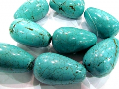 30x50mm full strand handmade turquoise beads drop onion smooth jewelry bead