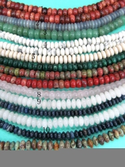 bulk 10strands 3-8mm natural assortment stone,Moss agate,Mookaite,Africal turqoise,opal rondelle aba