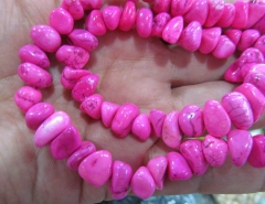 wholesale discount 5strands 4-12mm turquoise stone chips freeform bamboo oranger pink black blue jew