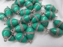high quality 13x18mm 12pcs margnetic metal clasp rice egg connectors turquoise jewelry beads