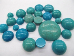 wholeasale 3 4 5 6 7 8 9 10mm 100pcs cabochons stabilized turquoise roundel green blue veins jewelry