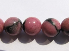 wholesale 5strands 4-12mm Natural Pink rhodonite for making jewelry round ball jewelry loose bead
