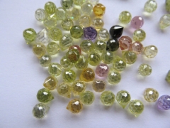 64pcs 5x6mm cubic zirconia DIY bead apricot drop onion faceted lite green pink purle white assortmen