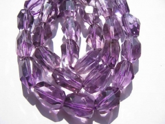 genuine rock crystal quartz 10-14mm 2strands 16inch strand,purple yellow nuggets freeform jewelry be