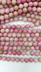 wholesale 2strands 4 6 8 10 12mm Natual Rhodochrosite for making jewelry Round Ball faceted bead pin