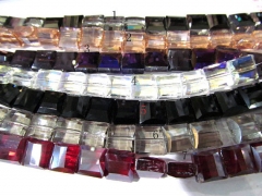 batch crystal like charm craft bead square box faceted assortment jewelry beads 10x10mm--5strands 20