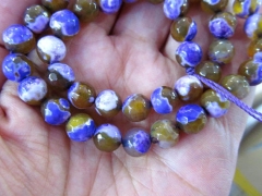 25%off--5strands 4 6 8 10 12 14mm Agate for making jewelry faceted round ball purple blue yellow ros