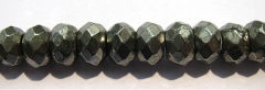 2strands genuine Raw pyrite crystal round ball faceted iron gold pyrite beads 3x4 4x6 5x8 6x10mm