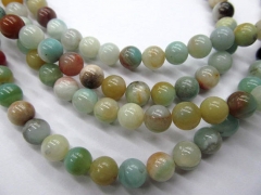 wholesale discount 5strands 3 4 6 8 10 12 14 16 18 20mm natural Amazonite stone round ball muliticol