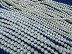 Peach matte pearl 6-12mm full strand Pearl Gergous Round ball white dark black yellow red blue mixed