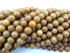 wholesale bulk agate bead round ball carved yellow assortment jewelry beads12mm--5strands 16inch/L