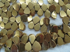 wholesale 2strands 17inch /L Titanium quartz crystal freeform nuggets teardrop slab points drilled g