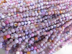 high quality 4mm 2strands Agate multicolor bead faceted round ball jewelry beads