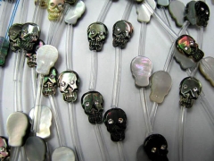 3strands 45pcs 8x12mm ,Top Quality ,MOP shell mother of pearl skull skeleton assortment cabochons be