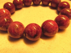 high quality 16mm genuine ruby zoisite epidote gemstone round ball handmade jewelry bead bracelet 8i