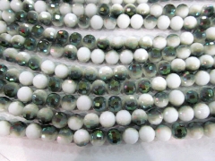 lots 10strands 4 6 8 10mm wholesale crystal like charm craft gergous round ball facteted green white