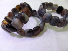 high quality 13x18mm genuine Botswana agate bead rectangle ablong horse eye faceted bracelet jewelry
