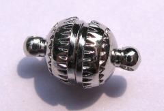 100pcs  8mm wholesale barrel round magnetic clasp ball antique assortment connectors