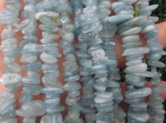 high quality 2strands 8-30mm Genuine Aquamarine Beryl DIY beads freeform chips beads pebble chip