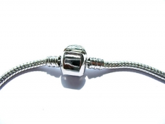 wholesale silver antique charm bead brass snake bracelet jewelry chain --50chains 8inch/per