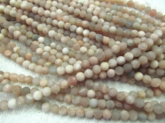 High Quality 2strands 4-16mm Natural sunstone stone Round Ball matte crab grey jewelry beads