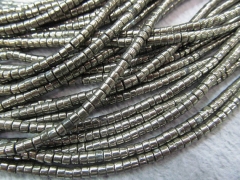 5strands 2x4 3x5 4x6 5x8 6x10mm genuine pyrite beads high quality iron golden pinwheel wheel heishi 