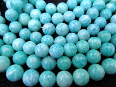 6 8 10 12mm full strand genuine Peru amazonite high quality smooth round ball gemstone