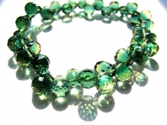 AA grade 6x8mm 2strands citrine quartz drop teardrop pear cubic faceted jewelry bead bracelet