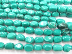 high quality 10x14mm 16inch turquoise beads nuggets barrel faceted green blue tibetant jewelry beads