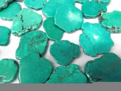 15-80mm 100pcs turquoise beads cabochons freeform slab blue green jewelry beads -have no drilled