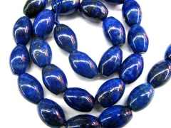 gergous lapis lazuli charm beads rice barrel blue gold jewelry bead 13x18mm full strand 16"/per