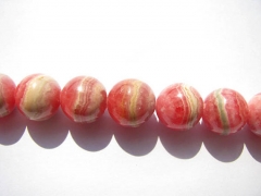 wholesale genuine rhodochrosite beads 7mm 16inch ,round ball pink red gemstone jewelry beads